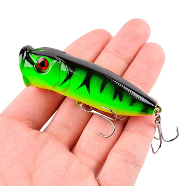 Fishing Lures 6.5cm/12g Topwater Popper Bait 5 Color Hard Bait Artificial Wobblers Plastic Fishing Tackle with 6# Hooks