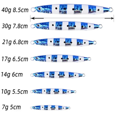 Metal Casting Jig 7G 10G 21G 30G 40G Shore Drag Cast Jigging Spoon Fishing Lure Artificial Bait Tackle Lures Fishing