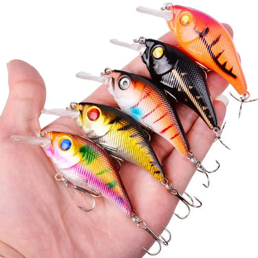 80MM 11g Hard VIB Lures Fishing Minnow Bait Treble Hooks Sinking Crankbait Wobblers Fishing Tackle 3D Eyes