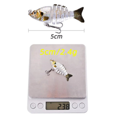 Mini Multi Jointed Swimbait 5cm 2.5g Fishing Lure set 6 Segments Flexible Fish Bait Swimbait Bionic Crankbait Tackle For Bass
