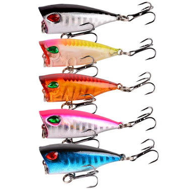 Mini Popper Fishing Lure 4.1cm-3g Floating Poper Bait Top Water Bait Crankbait Wobbler Artificial Swimbait Minnow
