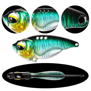 Metal Sinking Lipless Crankbait Blade VIB 3g 7g 10g 15g 20g Cicada Wobblers Baits Tackle For Bass Pike Perch Fishing Lures
