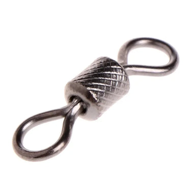 100pcs/box Fishing Swivel 1#-14# Sizes Solid Connector Ball Bearing Snap Fishing Swivels Rolling Stainless Steel Beads