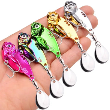 Spinner Bait 7g 10g 15g 20g Metal Vib Fishing Lure Trolling Rotating Spoon Wobbler Sinking Hard Bait With Sequin Pesca