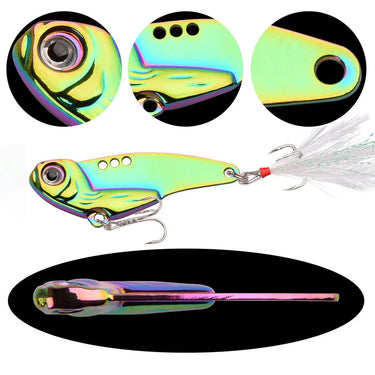 Colorful Funny VIB 5/7/12/18G Metal Vib Blade Lure Sinking Vibration Baits Artificial Vibe for Bass Pike Perch Fishing Tackle