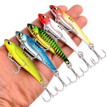 VIB Lure 3D Eyes Pencil 7g 10g 14g 20g Balancer Spoon Spinner Painting Fishing Lure Hard Bait Fishing Tackle Treble Hook