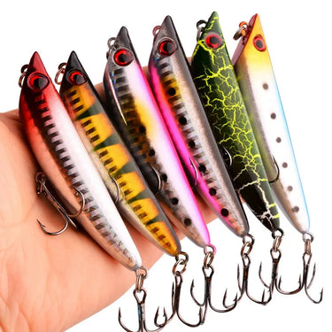 9g 8.5cm Popper Fishing Lures Artificial Bait Wobblers Fishing Tackle Lure Set Carp Fishing Accessories Tools