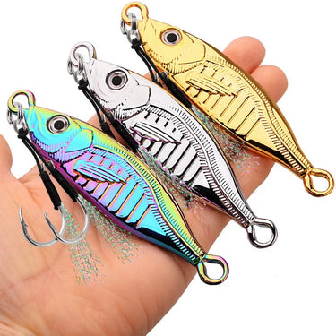 Metal Jig Fishing Lure S Shape7g-80g Micro Jigging Lure Artificial Bait Boat Jig Lures Super Hard Fishing Lure