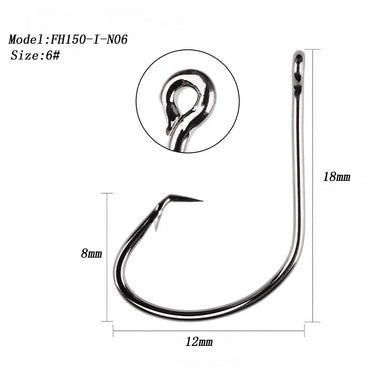100pcs/box Octopus Fishing Hooks High Carbon Steel Barbed Circle Hook Tackle Fishhook for Carp Fishing