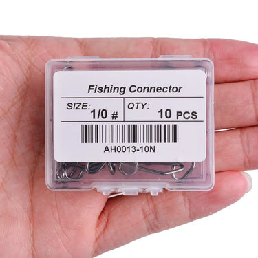 10Pcs/ Box Fishing Rolling Swivels Connector with T shape Snap 2#-12# For Fishhook Lure Tackle Carp Fishing Accessories
