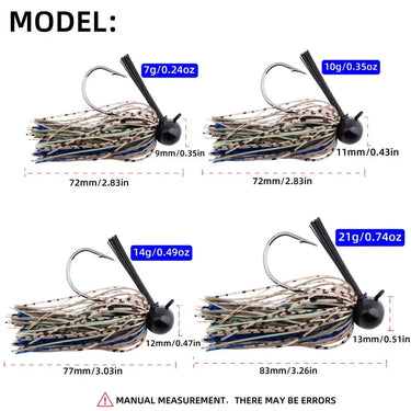 7g 10g 14g 21g spinnerbait buzzbait Anti-barb fishing lures Black Large Mouth Bass Fish Beard Pike Rubber Jig Fishing tackle