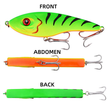Big VIB Fishing Lure Jerkbait Pencil Crankbait 145mm/53g Slow Sinking Vibration Artificial Hard Baits for Pike