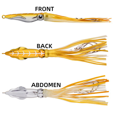 High Quality  Lure Metal Head Octopus Skirt Fishing Jigging Lure100g 250g Artifial Bait Pesca Fishing Lure Hard Bait With Hooks