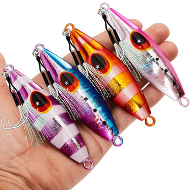 Metal Jig Spoon Lure 30g 40g 60g 80g 100g 120g Artificial Bait Shore Slow Jigging Super Hard Bass Fishing Tackle