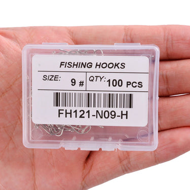 100pcs Long Shank Fishing Hook for Fishing Live Bait with Double Bait Keeper Barbs High Carbon Steel Fishhooks