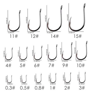 20/50pcs Fishing Hooks Set Barbed Single Circle Carp Hook High Carbon Steel Sea Fishinhook Fly Fishing Accessories Tackle