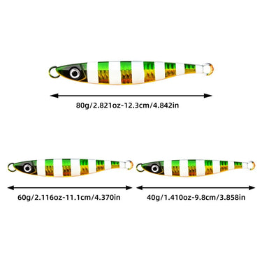 Metal Deep Sea Fast Sinking Lure 40g 60g 80g Fishing Lure Artificial Seabass Hard Winter Jigging Lure