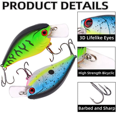 Crank Bait Fishing Lure Wobbler 14g Minnow Isca Artificial Lure Crankbait Leurre de Bass Pike Trolling Pesca Tackle