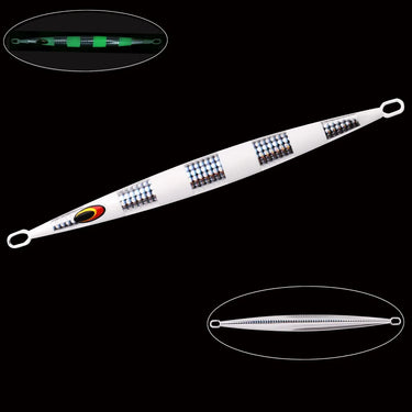 Metal Luminous Jigging Bait 80/120/160/200g Fast Sinking Lure Artificial Hard Bait Deep Sea Boat Fishing Fake Bait Tackle