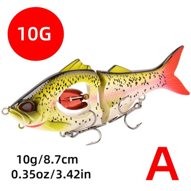 Multi-Jointed Swimbaits with Propeller Slow Sinking Bionic Artificial Bait for Freshwater and Saltwater Fishing Tackles