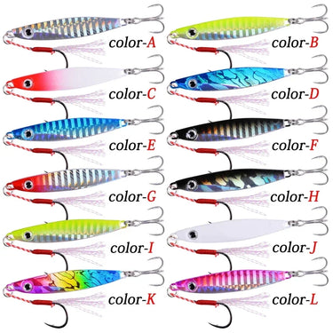 Shore Cast Metal Jig Spoon Sea Fishing Lures 7g 12g 17g 22g 30g 60g Jigging Hard Fish Saltwater Spinner Baits Fishing Lure