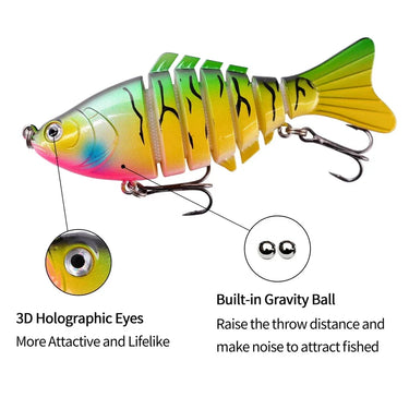 Wobblers Fishing Lures Artificial Multi Jointed Sections Artificial Hard Bait Trolling Pike Carp Fishing Tools