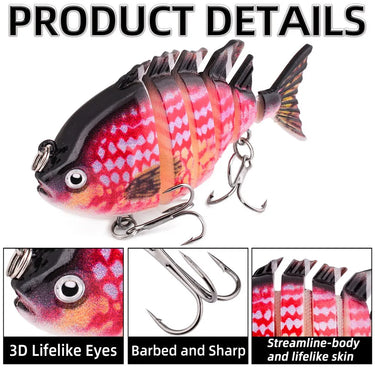6 Segment Multi Jointed Fishing Lure Sinking 8cm/16g Swimbait Artificial Wobbler Crankbait Hard Bait Pesca Tackle