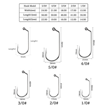 100pcs/lot 120 Degree Jig Fly Tying Strong Wire Saltwater Freshwater Fish Hook Aberdeen jig fishing size 1/0 2/0 3/0 4/0 5/0