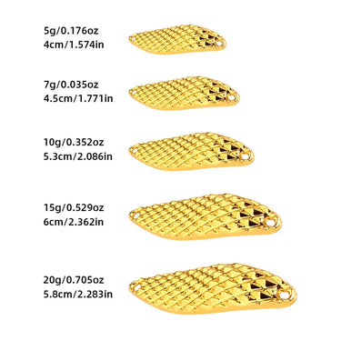 Gold Silver 5g 7g 10g 15g 20g Metal VIB Lures Strong Vivid Vibrations Spoon Lure Fishing Bait Bass Artificial Hard Bait