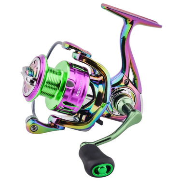 Colorful Spinning Reel Zero Play 2000-7000 Series 12KG Powerful Drag Lure Fishing Reel 3+1BB for Smooth Casting