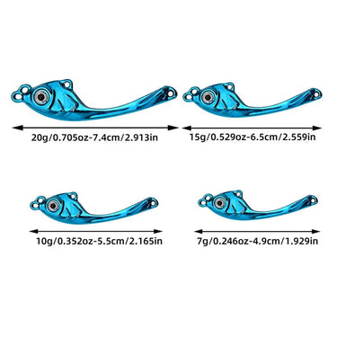 7g-20g Metal VIB Fishing Lure Trolling Rotating Spoon Wobbler Sinking Hard Bait With Sequin For Bass Pike Winter Fishing Lures