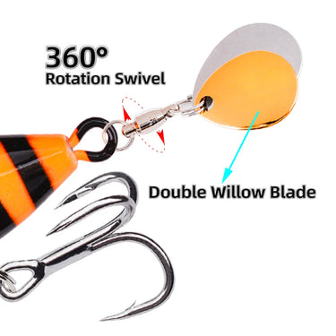 Fishing Lure Rotating Metal Vib Vibration Bait 6g-25g Spoon Lures Metal Fishing Lure Hard Bait  Spinnerbait Tackle