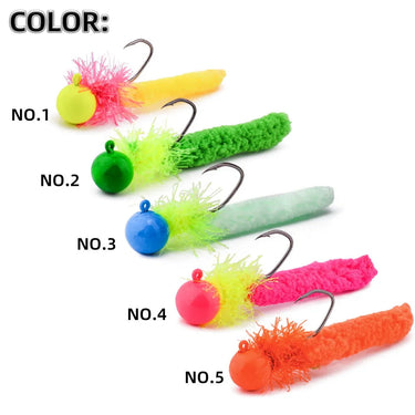 5Pcs Bucktail Teasers Fishing Hooks High Carbon Steel Steelhead Minnow Fly Fishing Flies Lure for Salmon Trout Bass
