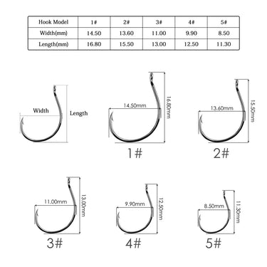 100pcs/Box Fishing Hooks Set Barbed Single Circle Carp Hook High Carbon Steel Sea Fishinhook Fly Fishing Accessories Tackle