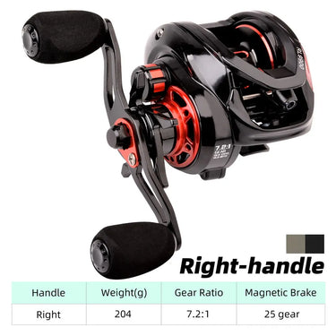 New Baitcasting Reel High Speed 7.2:1 Gear Ratio Fresh Saltwater Magnetic Brake System Ultralight Fishing RL9900 Series