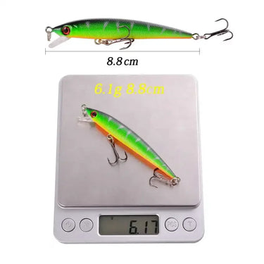 9cm 6g Minnow Fishing Lures Wobbler Hard Baits Crankbaits ABS Swimbait  Artificial Lure for Bass Pike Fishing Tackle
