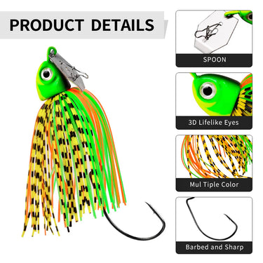 Swim Jigs Fishing Lure Silicone Bait Skirts Casting Jig Sharp Hook Spinners Spinnerbait Metal Trout Spoon Bass Pike