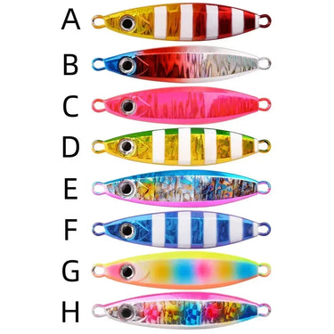 Metal Jig Fishing Lure Micro Jigging Lures 40g 60g 80g Sinking Wobblers Jigs for Sea Fishing Lure Luminous Artificial Hard Bait