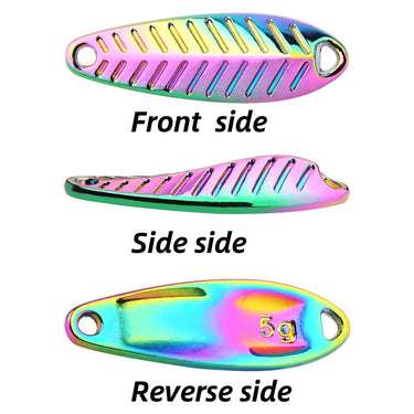 1pcs Metal Fishing Lures Spoon  7g 5g 3.5g Fishing Bait Spoon Hard Lures Metal Lures
