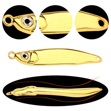 Fishing Biats Metal Spoon Lure Silver Gold 5g - 80g Metal Baits Spoon Fishing Lure Sequins Tackle