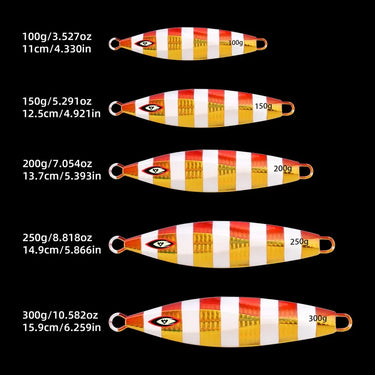 100g 150g 200g 250g 300g Deep-sea Boat Fishing Sardine Slider Jigging Lure Long Cast Metal Jig Fishing Lure Sea Fishing Jigs