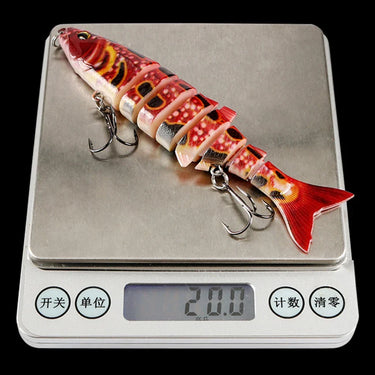 8 Segments  12cm 20g Multi Jointed Swimbait Sinking Wobblers Hard Bait For Pike Fishing Lures Trout Bait Crankbait Bass Tackle