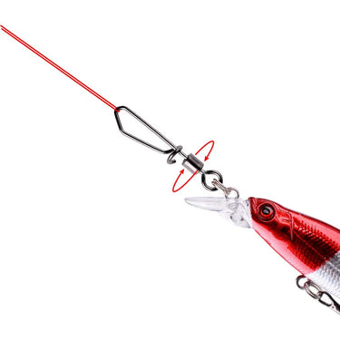 10Pcs/ Box Fishing Rolling Swivels Connector with T shape Snap 2#-12# For Fishhook Lure Tackle Carp Fishing Accessories