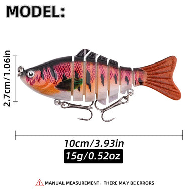 7 Segments Jointed Hard Artificial Fishing Lures Bionic Crankbait Sinking Wobbler Sea Plastic Fishing Accessories