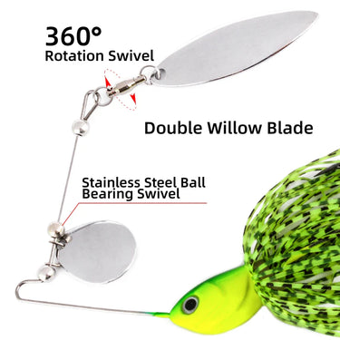 Spinner Bait 10G 14G Metal Lure Hard Fishing Lure Spinner Lure Spinnerbait Pike Swivel Fish Tackle Wobbler Fishing