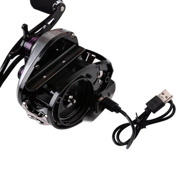 New USB + Solar Charging Electronic Fishing Reel Line Counter Digital Display Baitcasting Wheel 8.0:1 High Speed Ratio Profile