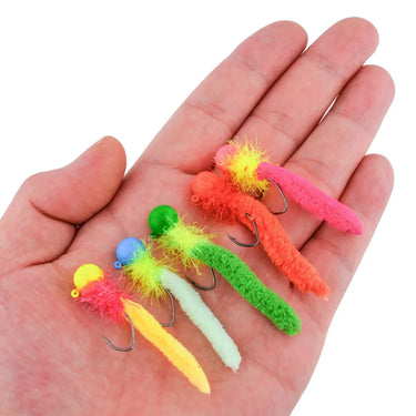 5Pcs Bucktail Teasers Fishing Hooks High Carbon Steel Steelhead Minnow Fly Fishing Flies Lure for Salmon Trout Bass