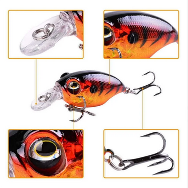 58mm 8.4g Crank Fishing Lure Wobblers Floating Artificial Plastic Hard Bait Trout Crankbait Bass Pike Japan Fishing Tackle