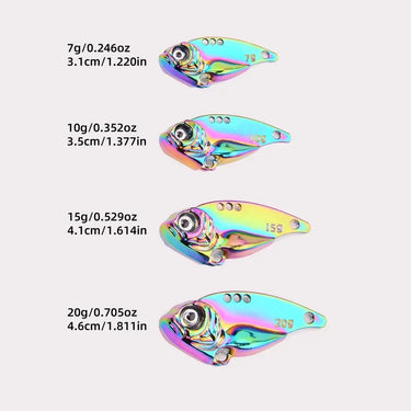 Spinner Bait 7g 10g 15g 20g Metal Vib Fishing Lure Trolling Rotating Spoon Wobbler Sinking Hard Bait With Sequin Pesca