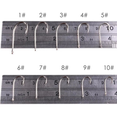 100pcs/box Long Shank Fishing Hooks Size 1#-12# High Carbon Steel Fishhook Sharp Barbed Offset Narrow Bait Fishing Hook